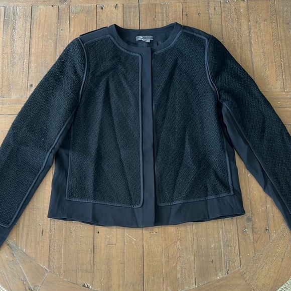 Vince women’s black paneled wool Boucle blazer jacket - Picture 3 of 12